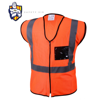 Safety Vest Hi-Viz  Orange Reflective Vest